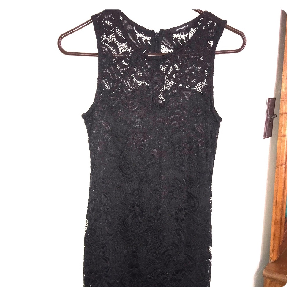 Black lace dress